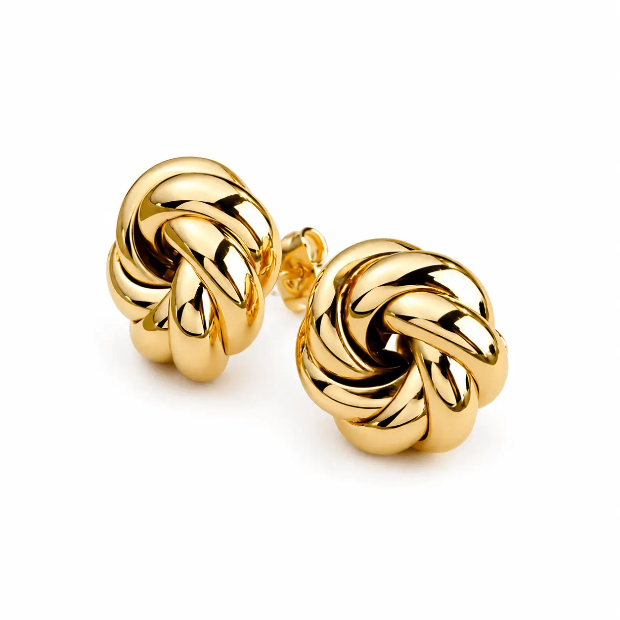 Lindsay Gold Knot Stud Earrings