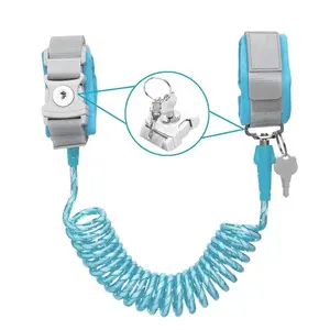 Spring-Coiled Anti-Lost Wrist Link Toddler Harness - 1.5m/2m Options, Locking Buckle, 360° Swivel Safety Tether with Key, Adjustable Safety Harness for Outdoors, Travel