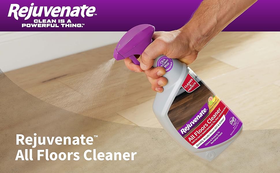 Rejuvenate All Floors Cleaner Refill, Breaks Down Dirt and Grime, Cleans and Protects Floors Throughout Your Home, Including Sealed Hardwood, Tile, Vinyl, Laminate and More, 1 Gallon