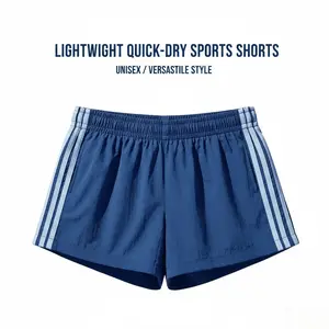 Deep Gym Shorts with Side Stripes, Lightweight Shorts, Breathable Quick-Dry Casual Running Gym Wear, Simple Versatile Design for Men & Women