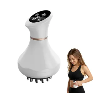 Red Light Massage Meridian Brush with Heating and Vibration Drainage Massager for Leg Arm and Abdomen Shaping Wireless Electric Meridian Tool for Health & Beauty