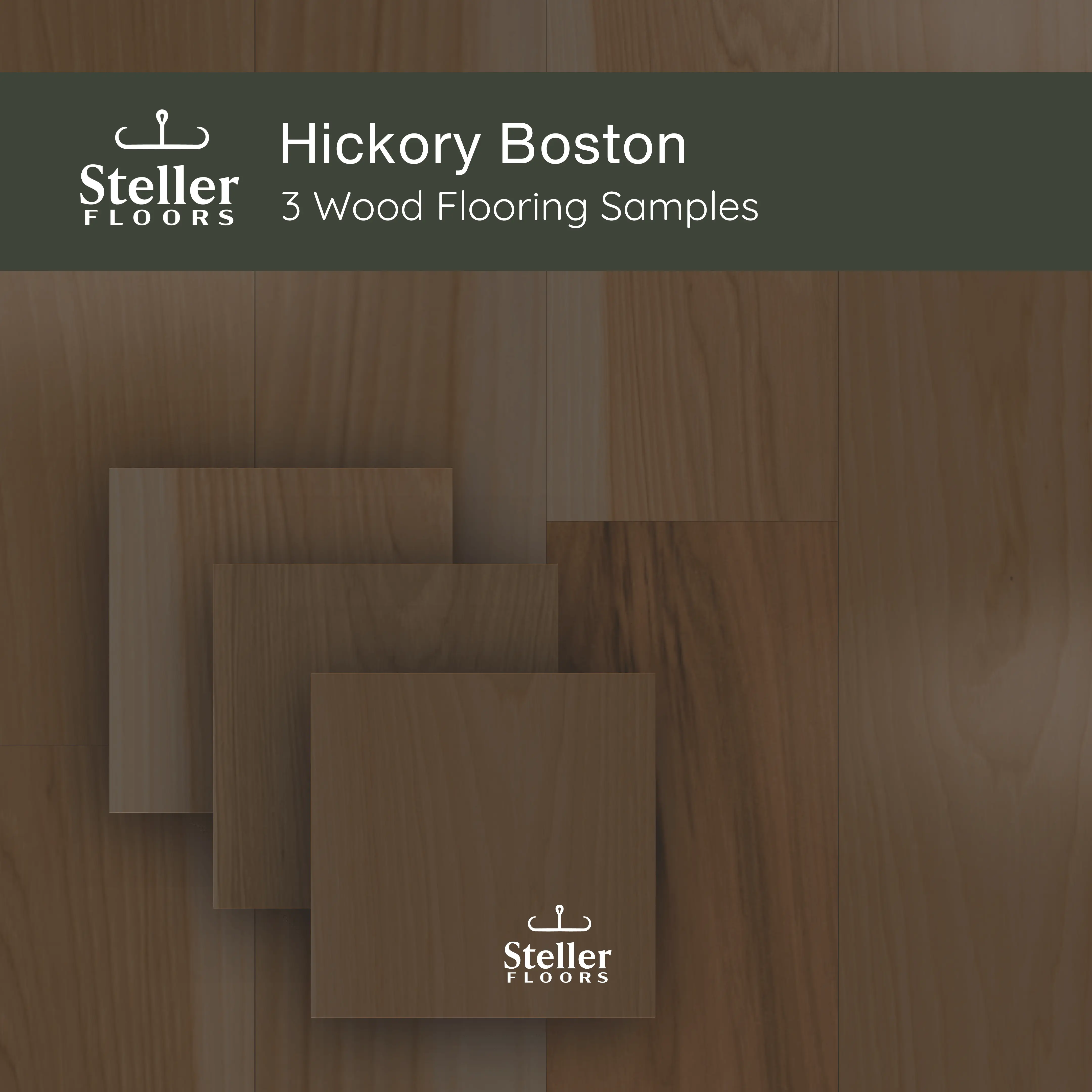 Hickory Boston by Steller Floors - Sample 3-Pack - Includes Clip System