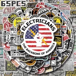 65PCS Funny Electrician MEME Aesthetic Stickers Pack, Humorous Electrical Tools & Wiring Cartoon Illustration Vinyl Stickers for Scrapbooking, Journal, Planner, Album, Laptop, Water Bottle, Phone Case, DIY Craft Decoration, Gift Wrapping, Envelope Seals,