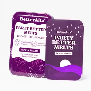 BetterAlt Party Better Melts | Lemon Flavor | 30 Strips Healthcare Supplement
