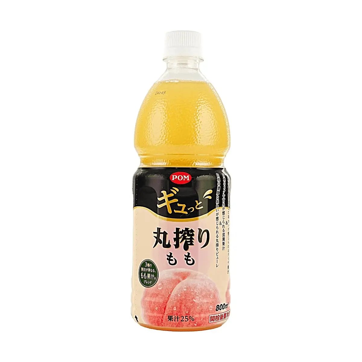 POM Japanese Whole Peach Juice Drink, 25% Real Fruit Juice, 800ml Large Shareable Bottle POM Japanese Whole Peach Juice Drink, 25% Real Fruit Juice, 800ml Large Shareable Bottle