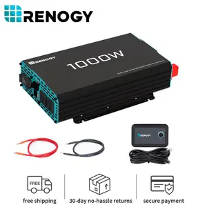 Renogy 1000W 12V Pure Sine Wave Solar Inverter Home Use Power Battery Converter
