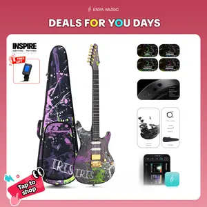 【Music, Evolved.】Enya Inspire Electric Guitar 39 Inch Full Size Smart Electric Carbon Fiber Guitarra with 15W Wireless Speaker, 20 Distinct Tones, Onboard Presets, Gig Bag, Charging Cable, Adjusting Wrench  Christmas Gift, TikTokShopHolidayHaul