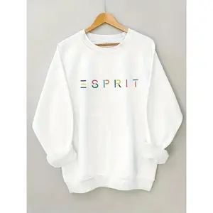 Women's Sweatshirt Soft & Comfortable Casual Crew Neck Pullover All-Season Outdoor Wear Machine Washable 100% Cotton Unisex Classic Fit Multiple Colors Available Logo Design