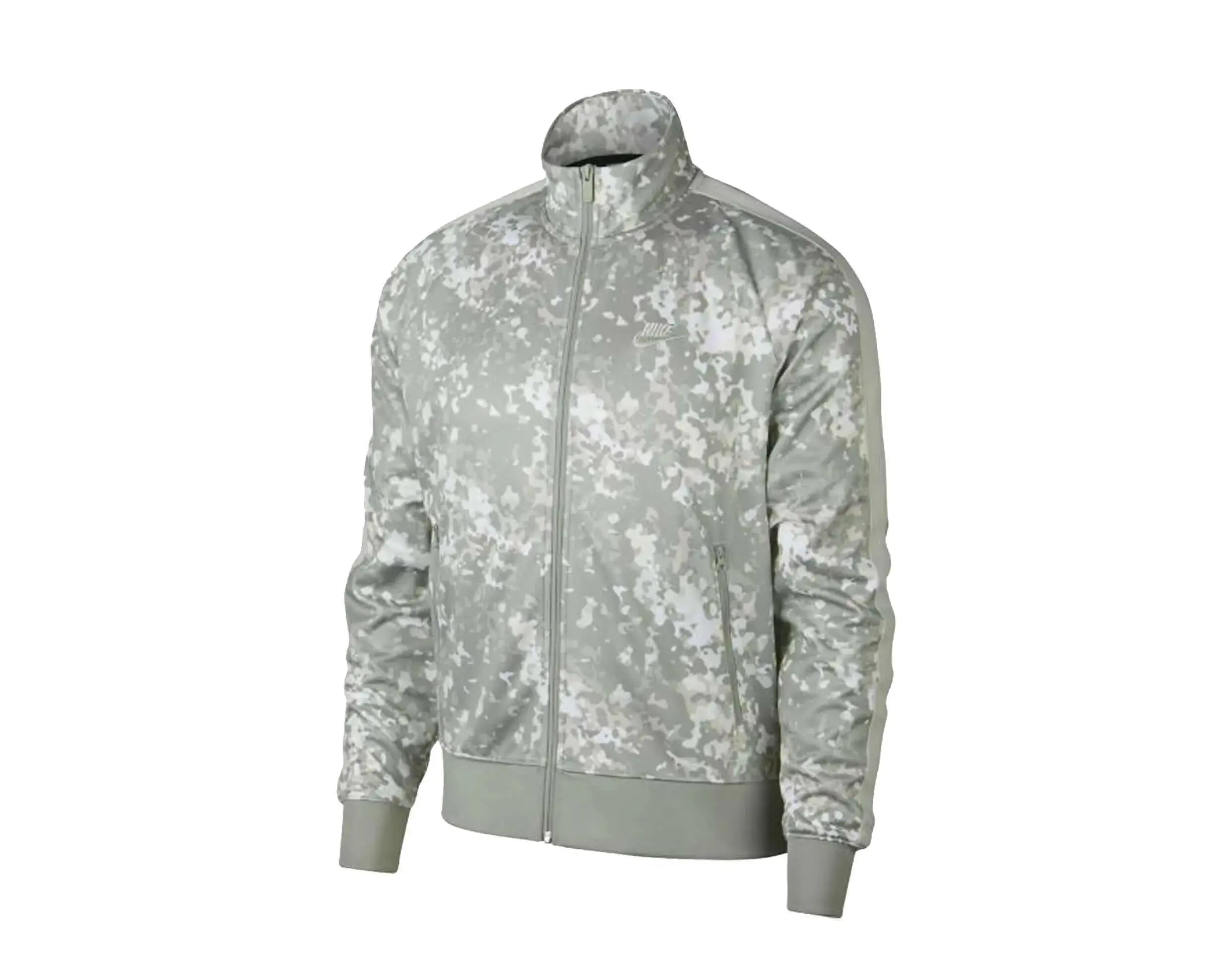 Nike Sportswear Camo Tribute Full Zip Track Jacket in Light Bone/Spruce Fog | Men's