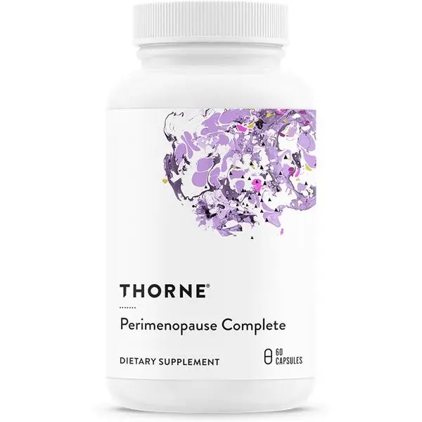 THORNE - Perimenopause Complete - Supports Mood Balance & Restful Sleep - Relief from Hot Flashes, Night Sweats & Vaginal Dryness* - Contains Herbal Ingredients - NSF Certified for Sport - 60 Capsules
