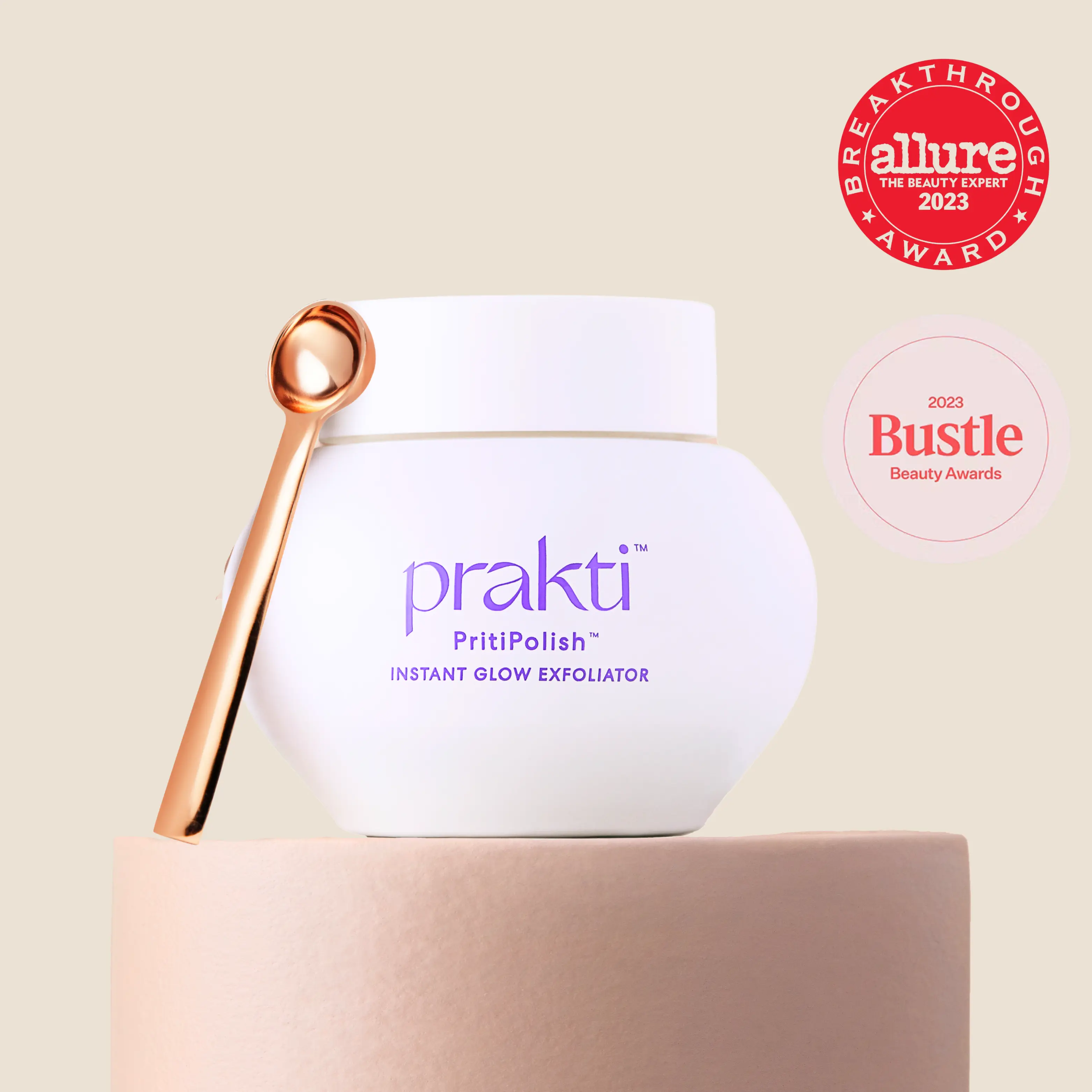 PritiPolish Instant Glow Exfoliator - Dual-Powered Facial Exfoliator with Rice Powder & Pomegranate Enzymes for Smooth, Soft & Glowing Skin