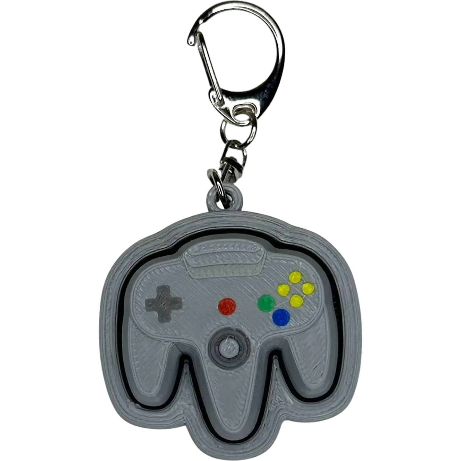 N64 Video Game Controller Fidget Clicker: keychain accessory, stress relief, cute must have