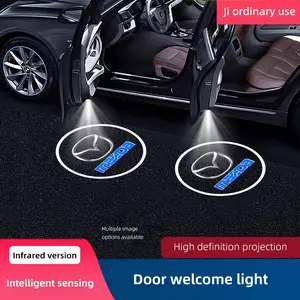 2pcs HD Led Welcome Light Car Door Projector Lamps Car Decorative Light For Mazda 3 6 2 5 CX5 CX3 Atenza MX5 CX7 Axela CX30 CX90 CX60 CX50 MX30 CX9 RX8 CX8 Car Door Lights