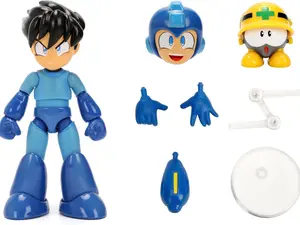 Mega Man Wave 3 Mega Man Action Figure with Neo Metal Figure – 1:12 Deluxe Scale – 6" Tall, Fully Articulated, Collector Packaging by Jada