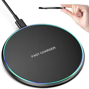 Fast Wireless Charging Pad with USB-C Cable, Type C Charging, Compatible with iPhone 17/16/15/14/13/12/11/x Series, Samsung Galaxy S24 Series