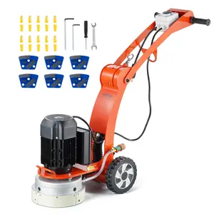 VEVOR Electric Concrete Floor Grinder 10" Walk-Behind Grinder 1.7HP Concrete Floor Polisher, Summervibes,Summervibes, 1300W Grinding Machine, 1720RPM Upgrade Brushless Motor Surfacing Grinder for Granite/Marble/Stones