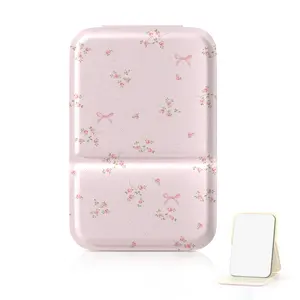 MEXS Mini Foldable Makeup Mirror for Women, Portable Pocket Mirror, Ultra Slim Compact Mirror for Purse, Gift, Travel & Daily Touch-Up