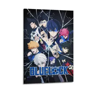 Blue Lock Modern Art Deco Painting Art Poster Wall Decoration Wall Poster Art Wall Rich Art Painting Corridor Art Painting Decoration Illustrations Artistic