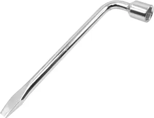 Car Spare Tire Lug Wrench for Jack 21mm/0.83" L Type Hexagon Slotted End Socket Repair Tool