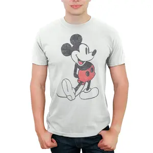 Men's Mickey & Friends Distressed Mickey Mouse Pose T-Shirt