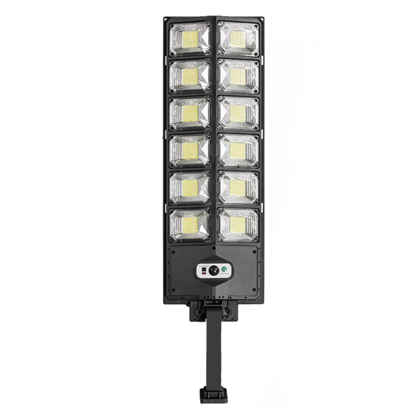 Solar Powered Lights - 1 Pack Solar Outdoor Street Light with 288 LEDs, IP65 Waterproof, Wide Angle Motion-Activated Sensor, Remote Control, Automatic Dusk to Dawn for Commercial Parking Lots