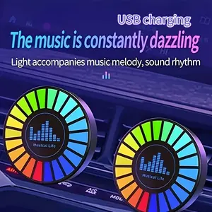 Sync Rhythm Music Atmosphere Lamp for Room Office Decor, Modern Mood Lighting, USB Charging, Sound Light Sync Nightlight, Father's Day Mother's Day Gift