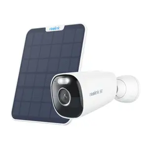 Reolink Argus Eco Ultra Camera with 6W Solar Panel Kit, 2 Smart 4K Standalone Battery/Solar-Powered Security Camera with 5/2.4GHz WiFi