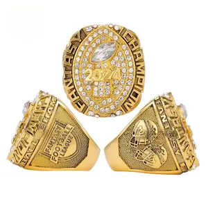 2024 Fantasy Football Champion Ring Gold Men's Jewelry Retro Ring fashion  metal  large ring jewelry gift box