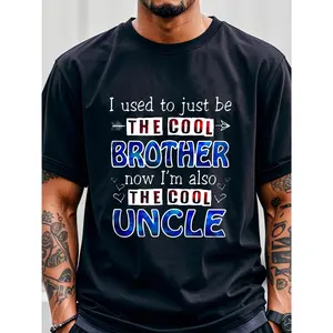 I Used To Just Be The Cool Big Brother Now I'm The Cool Uncle T-shirt - Gym-Friendly, Breathable, Ultra-Soft - For Men - Perfect for Running, Sports, Outdoor Adventures - Ideal Gift for Uncles