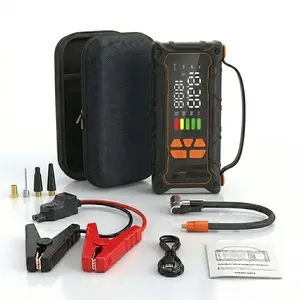 Portable Car Jump Starter,4000A Car Battery Starter, with 160PSI Tire Inflator, 12V Car Battery Starter, 15000mAh Mobile Power Bank, with LED Light.
