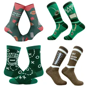 Mens Funny Football Socks With Awesome Graphics For Men Funny Graphic Socks Comfortable Fitted Spandex Cotton