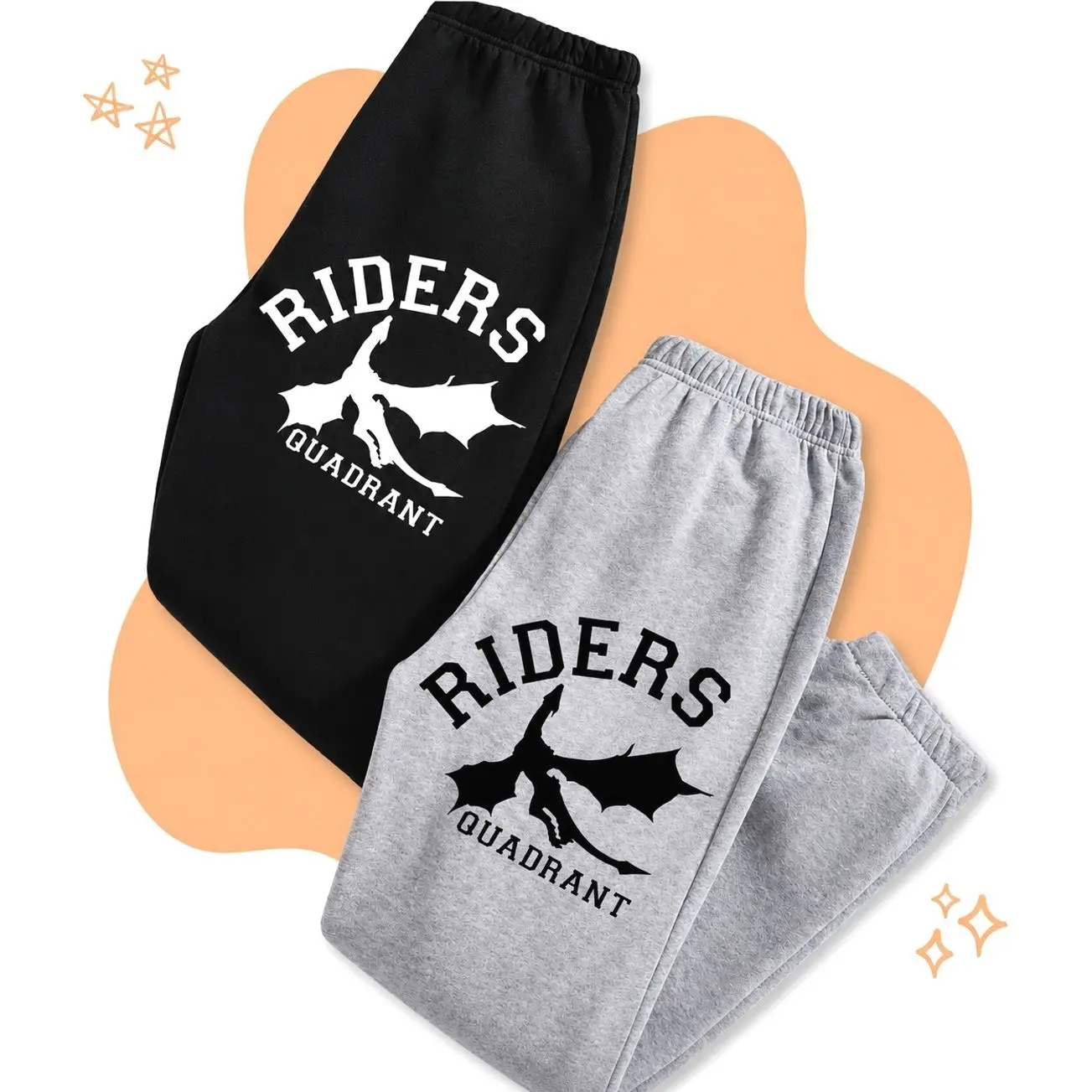 Fourth Wing Inspired Riders Quadrant Sweatpants, Fantasy Reader Graphic Joggers, Unisex Lounge Pants