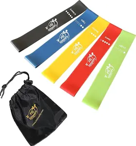 Resistance Loop Exercise Bands with Instruction Guide and Carry Bag, Set of 5 gym stunt double