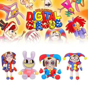 Cute The Amazing Digital Circus Plush Doll Pomni Ragatha Jax Clown Stuffed Toy Home Decor Christmas Present for Kids