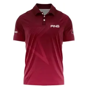 124th U.S. Open Pinehurst Golf Print Polo Shirt Star Red Straight
