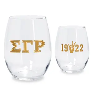 BBGreek Sigma Gamma Rho - Set of Two 21 oz Stemless Glass - Official vendor