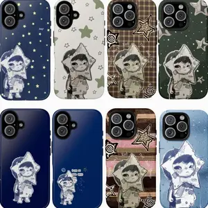 Cute Star Boy Phone Case - Stylish, cartoon phone cover, aesthetic protective cover, gift Suitable for iPhone 11 12 13 14 15 16 Pro Max Plus X SE, Samsung S21 S22 S23 S24 S25 9GY