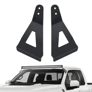 Nilight 52-Inch Curved Light Bar Brackets, Metal Car Accessories for 2004-2018 Ford F150 & SVT Raptor, Upper Windshield Roof Cab Mount, Rivet Install for Secure Fit (Pair)