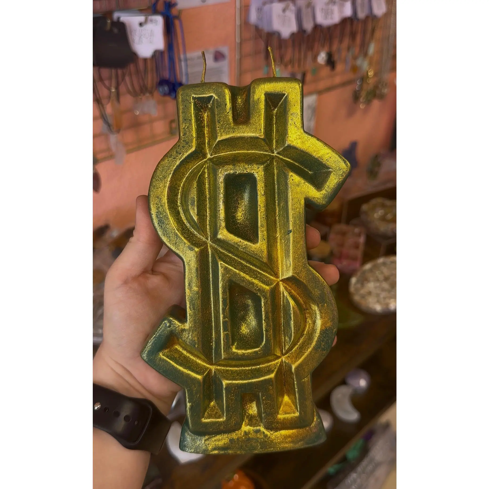 Double wick 8inch Dollar sign candle