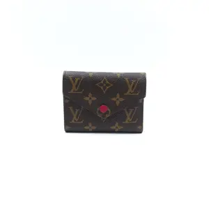 Pre-owned Louis Vuitton Monogram coated canvas and leather compact wallet Monogram with Rose Detail T10421249