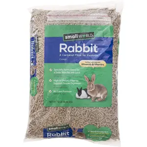 Small World Rabbit-Complete Feed for Rabbits- Fortified with Essential Minerals & Vitamins-10 lb