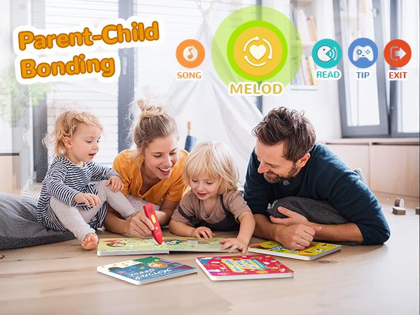 KOKODI Talking Pen Book Set for Kids - Fun, Diverse Interactive Kids Learning Materials with English Words, Mother Goose Nursery Rhymes, 700+ Touch Points, Songs, Sounds, Games, Screen-Free Learning Toy, Toddler Gift