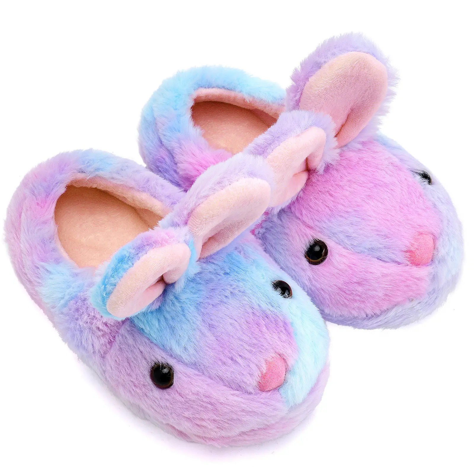 WateLves Toddler House Slippers Cartoon Unisex-Child Full Wrapped Bedroom Slipper Boys Girls Comfortable Cozy Fuzzy Winter House Shoes(Toddler/Little