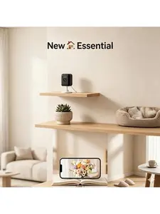 720P HD Indoor WiFi Two-Way Audio Camera with Built-in Light, Soft Touch TPU USB Plug-in No Battery Surveillance Cam, Motion Alert App Remote Video Intercom Monitor for Kids Study, Baby, Pet & Solo Living