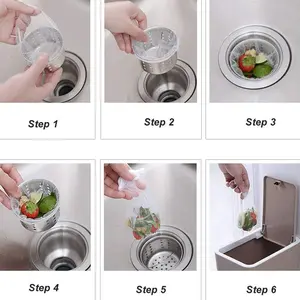 100Pcs Sink Strainer Mesh Drain Filter Bags – Kitchen & Bathroom Food Waste Collector, Prevent Clogged Pipes, Disposable & Easy Clean, Home Kitchen Essential  tiktokshopspringglowup outdoorfun