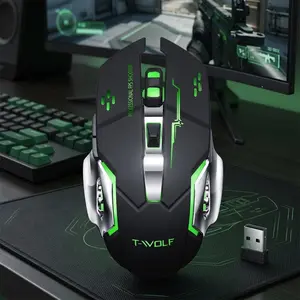 Wireless Pro RGB Gaming Mouse - Silent Optical Sensor, Ergonomic Grip with Sweatproof Design & Wrist Rest. Plug & Play USB with Dustproof Receiver Cover. Perfect for Esports, Streaming, Office, Programming & Creative Work Multi-Scenario Use Accessory