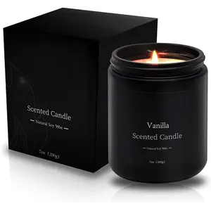 Vanilla Scented Candle,Natural Soy Wax,Aromatherapy Candles,Home Decorations,Romantic Present,Stress Relief and Relax Gift for Men and Women