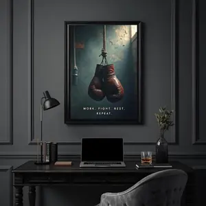 Boxing Gloves Poster - Vintage Boxing Wall Art - Men's Fitness Gym Decor - Boxing Print - Sports Poster Gift