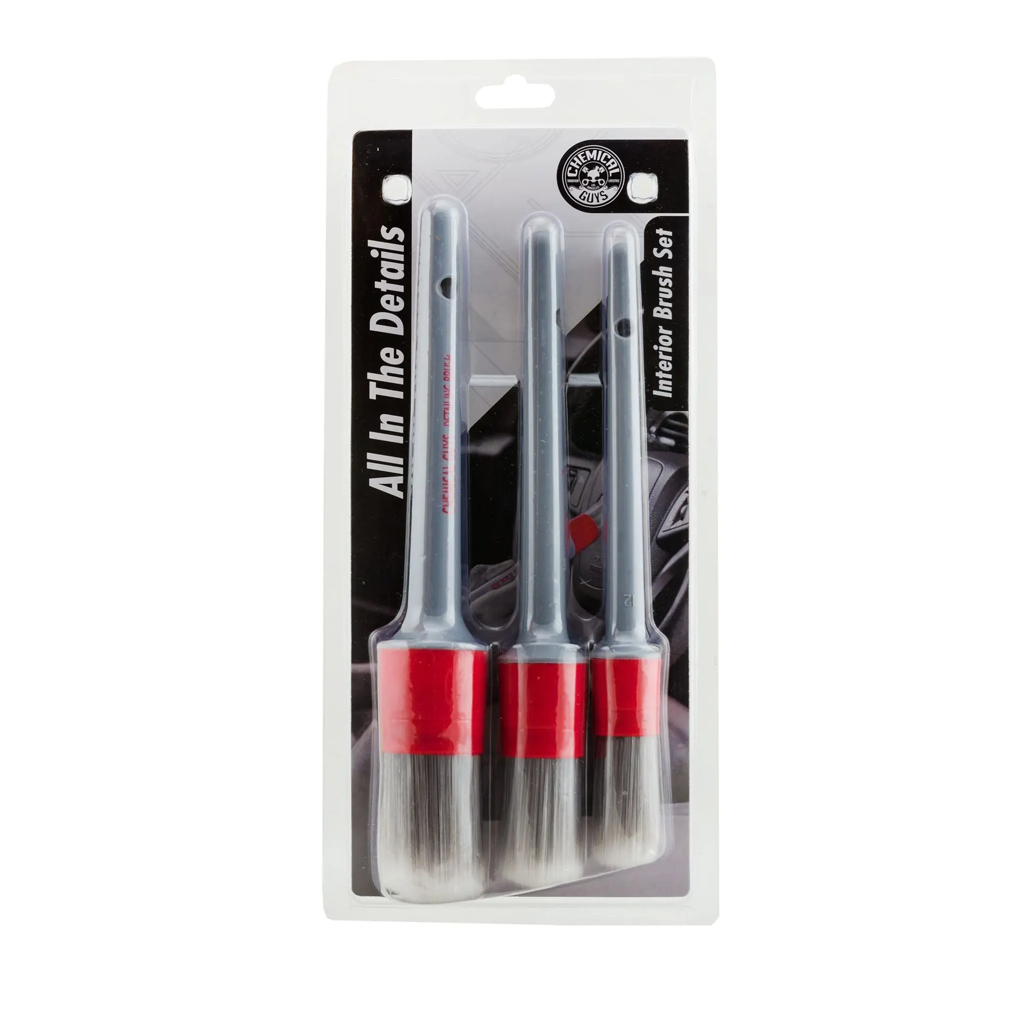 All In The Details Interior Detailing Brushes (3 Pack), Car Detailing Accessories, Interior Detailing Products