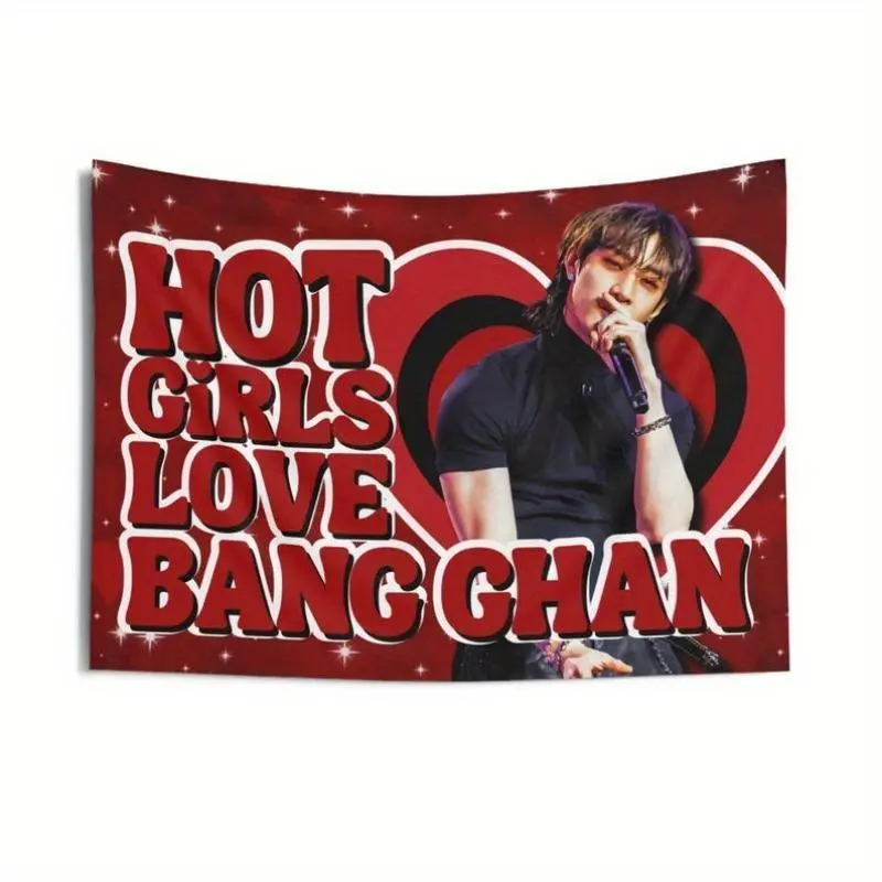 SKZ BangChan Fan-Love Theme Decor Tapestry, Concert Tapestry for Room Decoration, Birthday Gifts